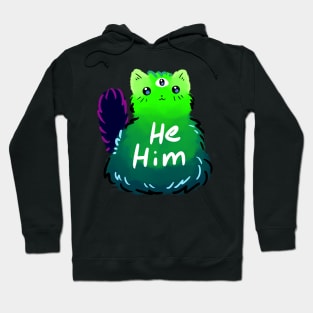 He Him Triclops Alien Cat Hoodie